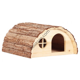 Дървена къща за таралеж или малки гризачи, 34 х 33 х 17h см. - Benelux Egel Huis Rond Met Ruit